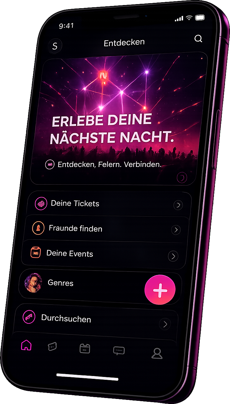 eventbox App Vorschau auf Smartphone